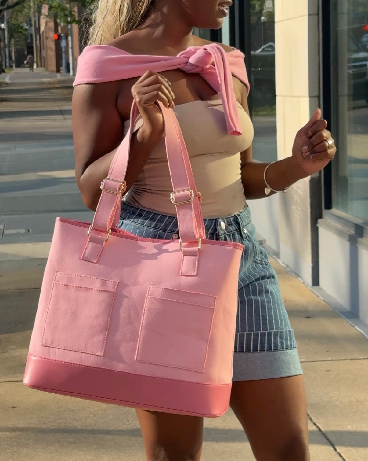 At Ease Tote| Rose Blush