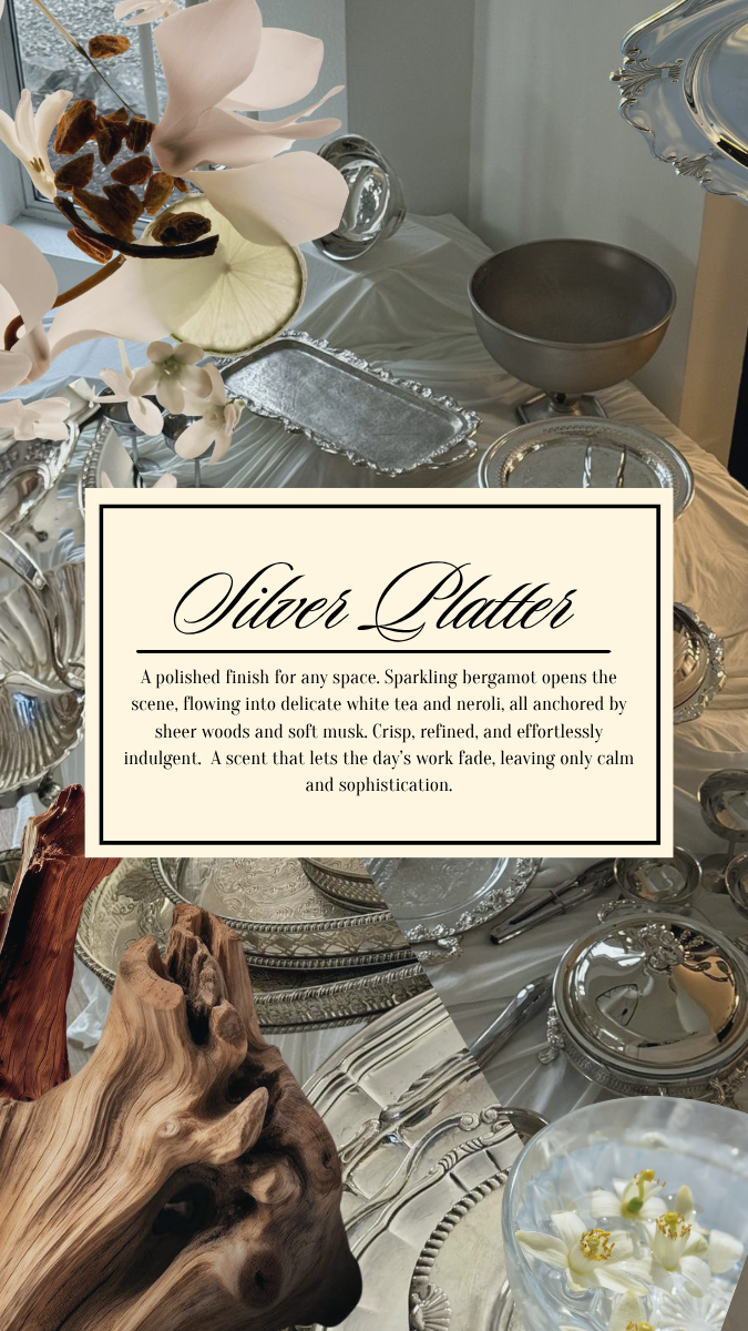 Silver Platter Candle